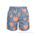 Sport Style Printed Swimming Trunks Floral Beach Shorts